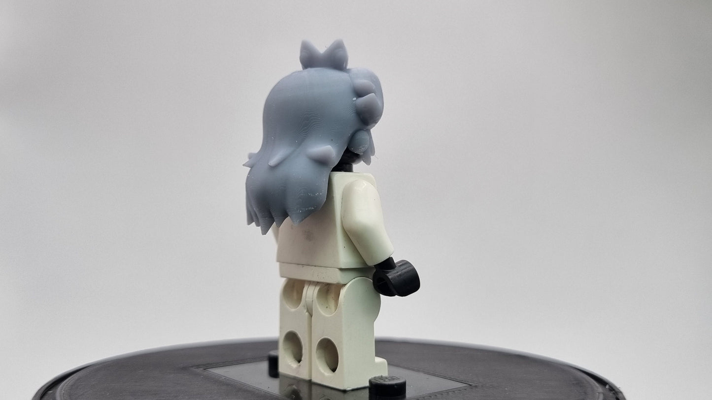 Building toy custom 3D printed royal hair piece 2