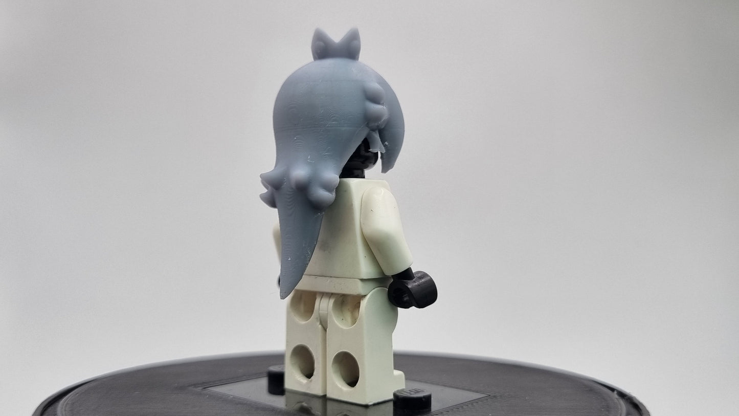 Building toy custom 3D printed royal hair piece 3