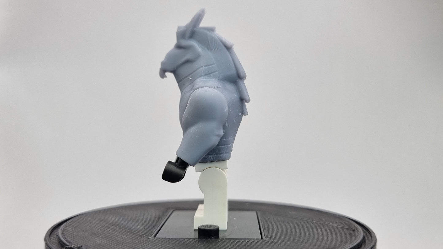 Building toy custom 3D printed teen super hero buffed bull!