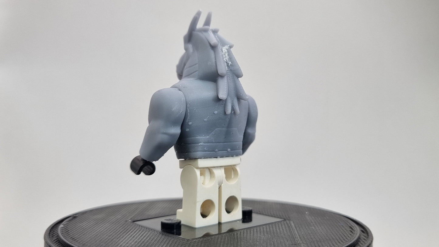 Building toy custom 3D printed teen super hero buffed bull!