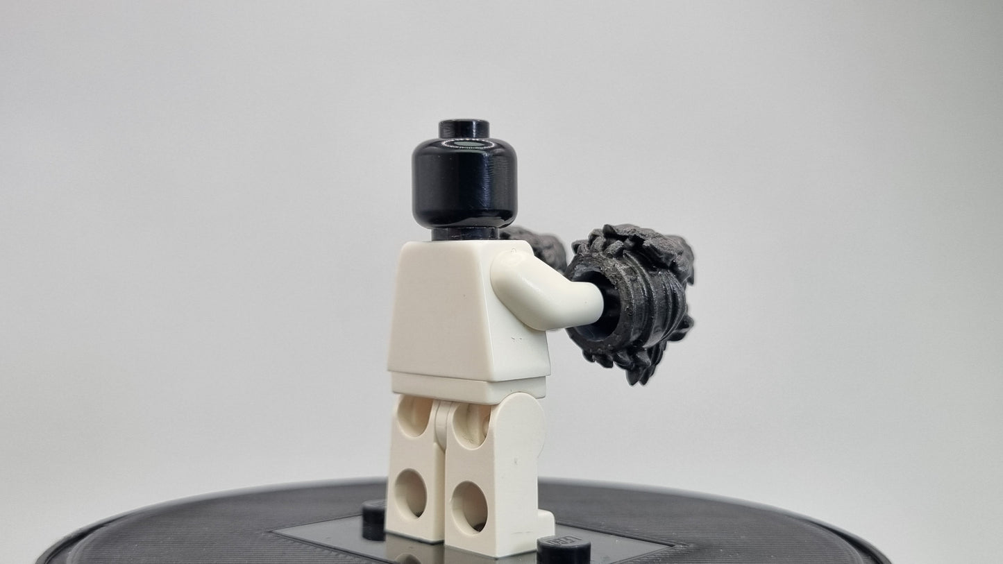 Building toy custom 3D printed painted angry god killing fist weapons!