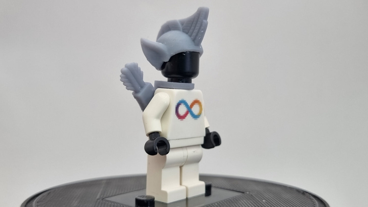 Building toy custom 3D printed classic style mohawk super hero!