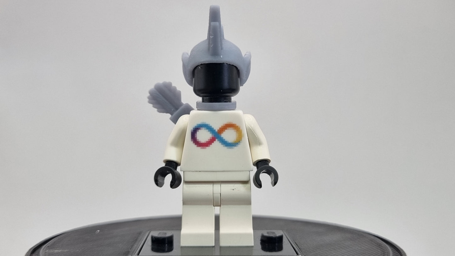 Building toy custom 3D printed classic style mohawk super hero!