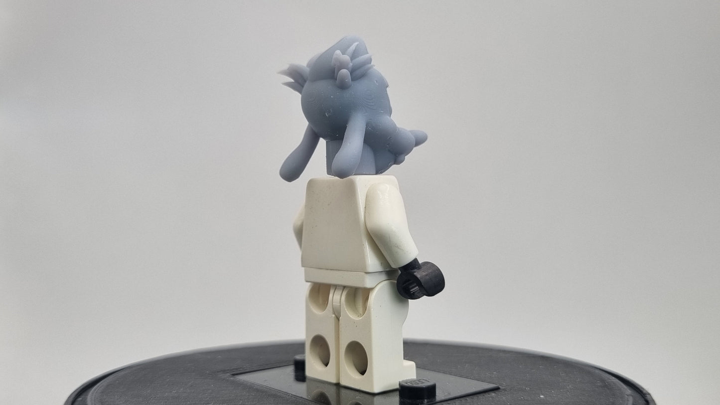 Custom 3D printed building toy cartoon dog head!