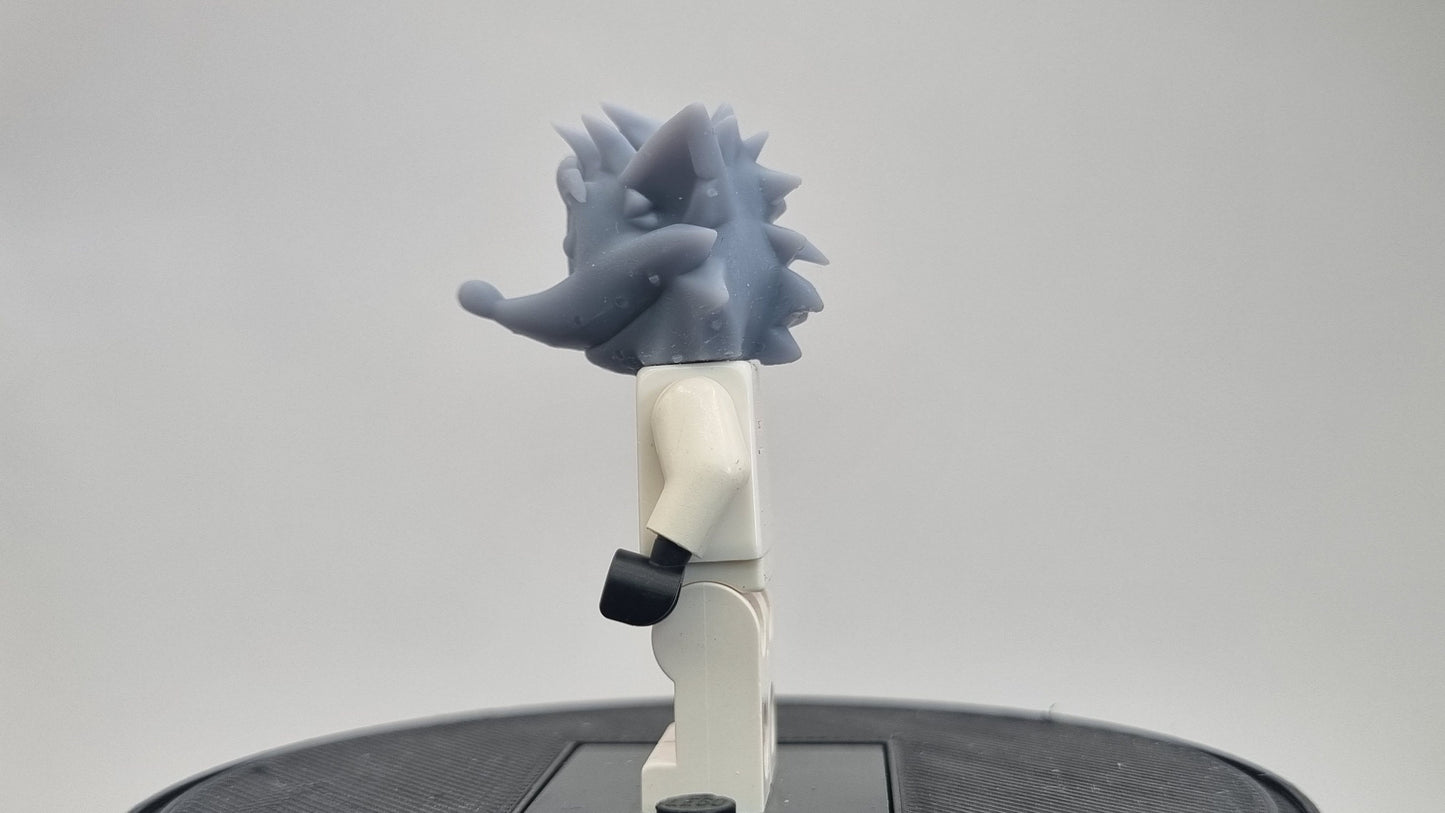 Custom 3D printed building toy spinning dog head!