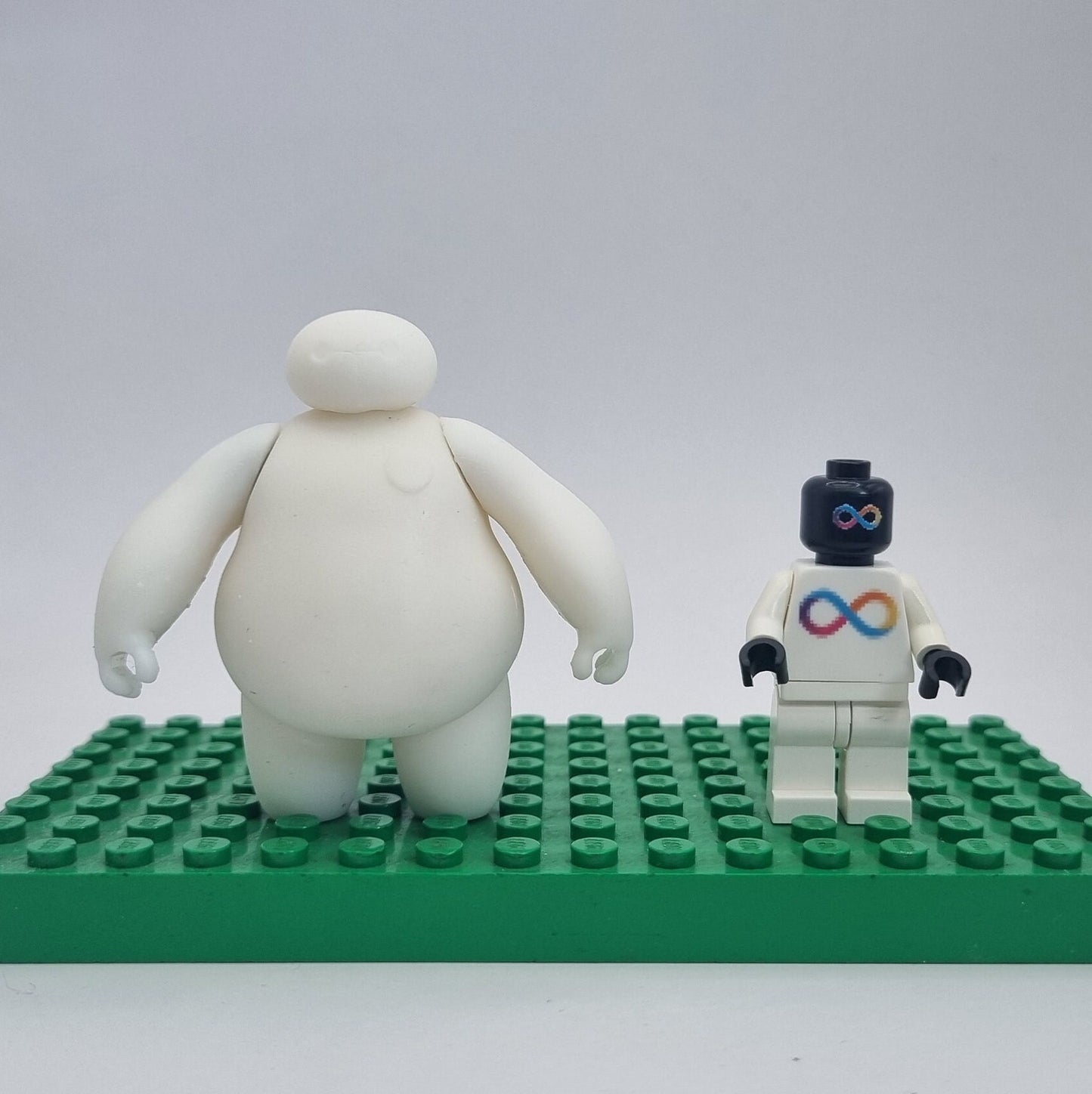 Custom 3D printed building toy big white marshmallow balloon character bigfig!