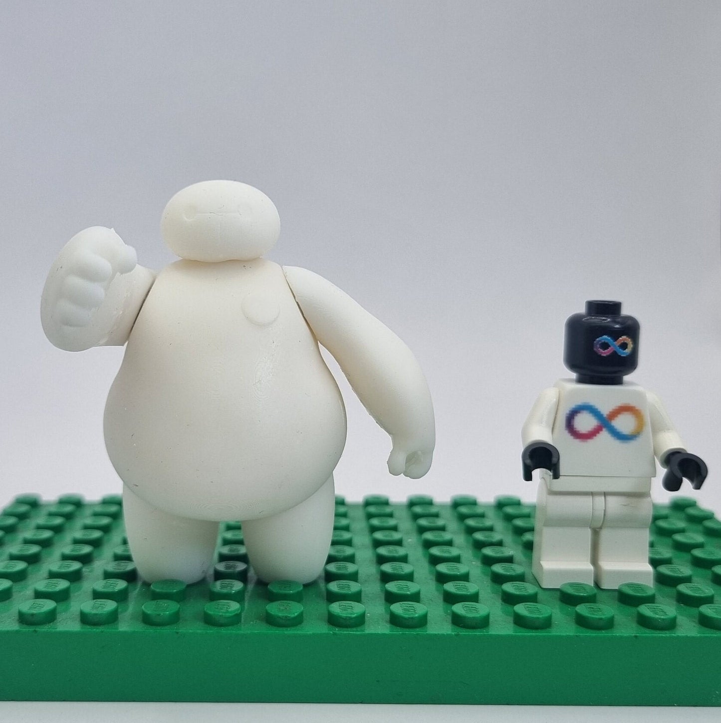Custom 3D printed building toy big white marshmallow balloon character bigfig!