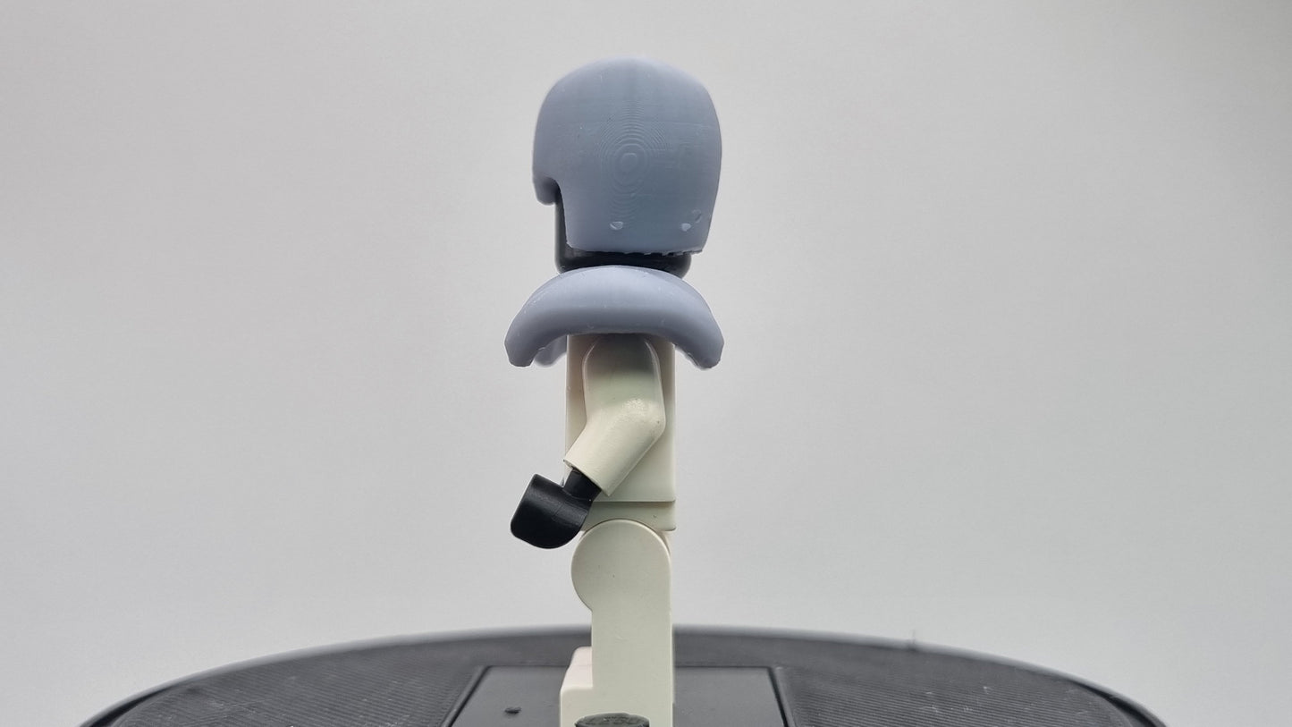 Custom 3D printted building toy big head super hero!