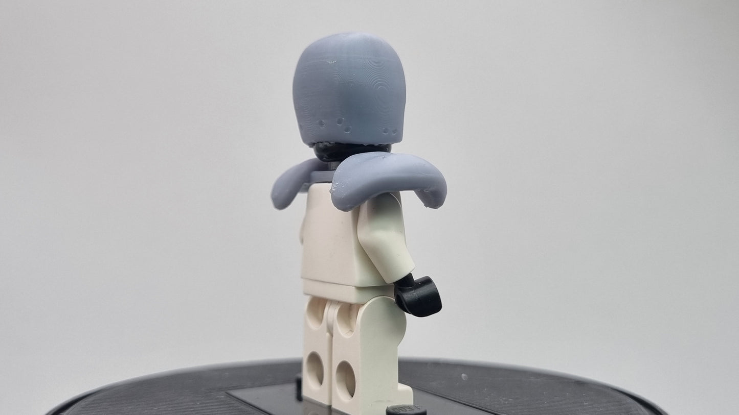 Custom 3D printted building toy big head super hero!