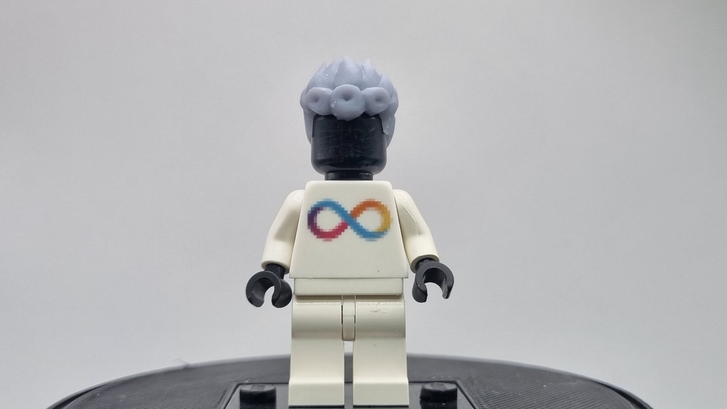 Custom 3D printted building toy weird story curly hair!