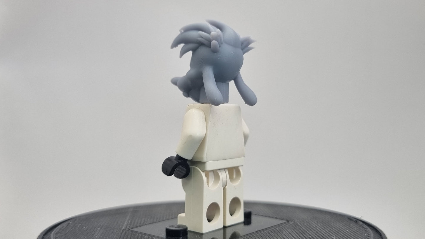 Custom 3D printed building toy cartoon dog head!