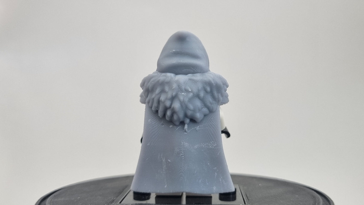 Custom 3D printed building toy evil guy with mask and cape!