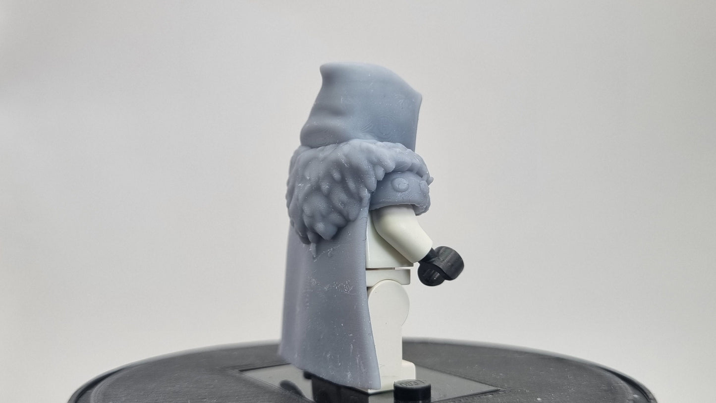 Custom 3D printed building toy evil guy with mask and cape!