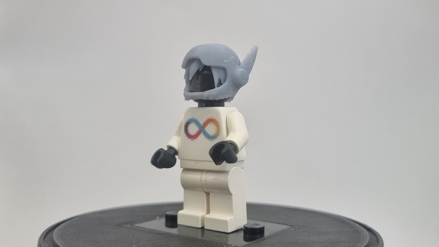 Custom 3D printted building toy hero armored helmet!
