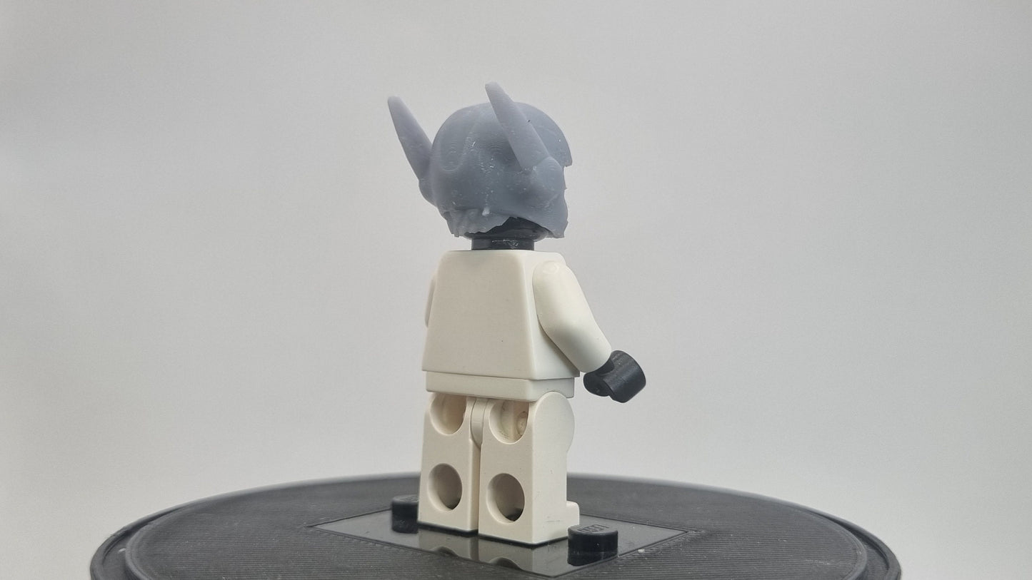 Custom 3D printted building toy hero armored helmet!