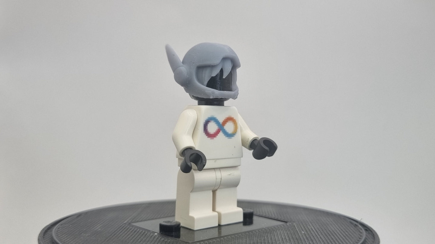 Custom 3D printted building toy hero armored helmet!