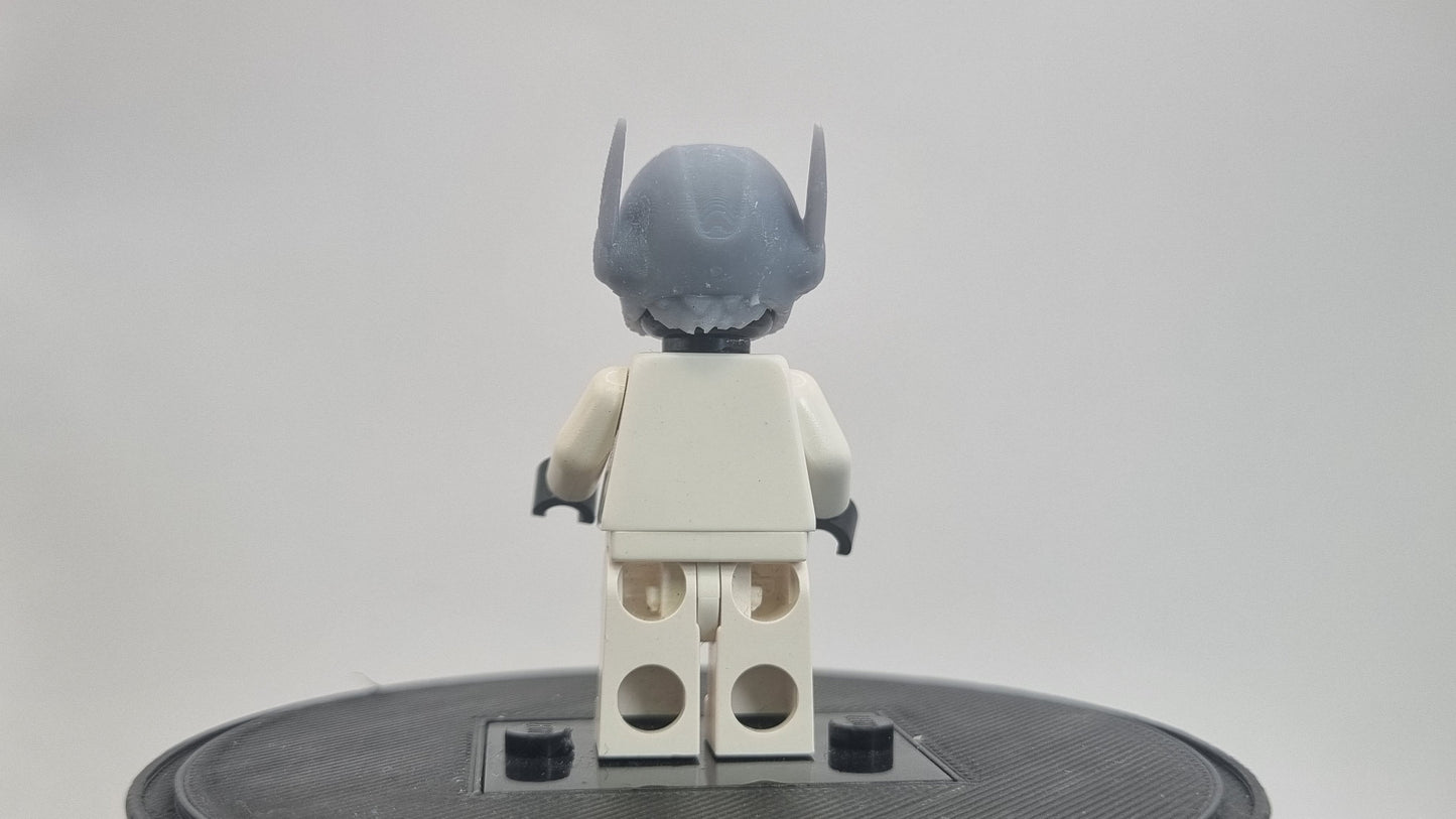 Custom 3D printted building toy hero armored helmet!