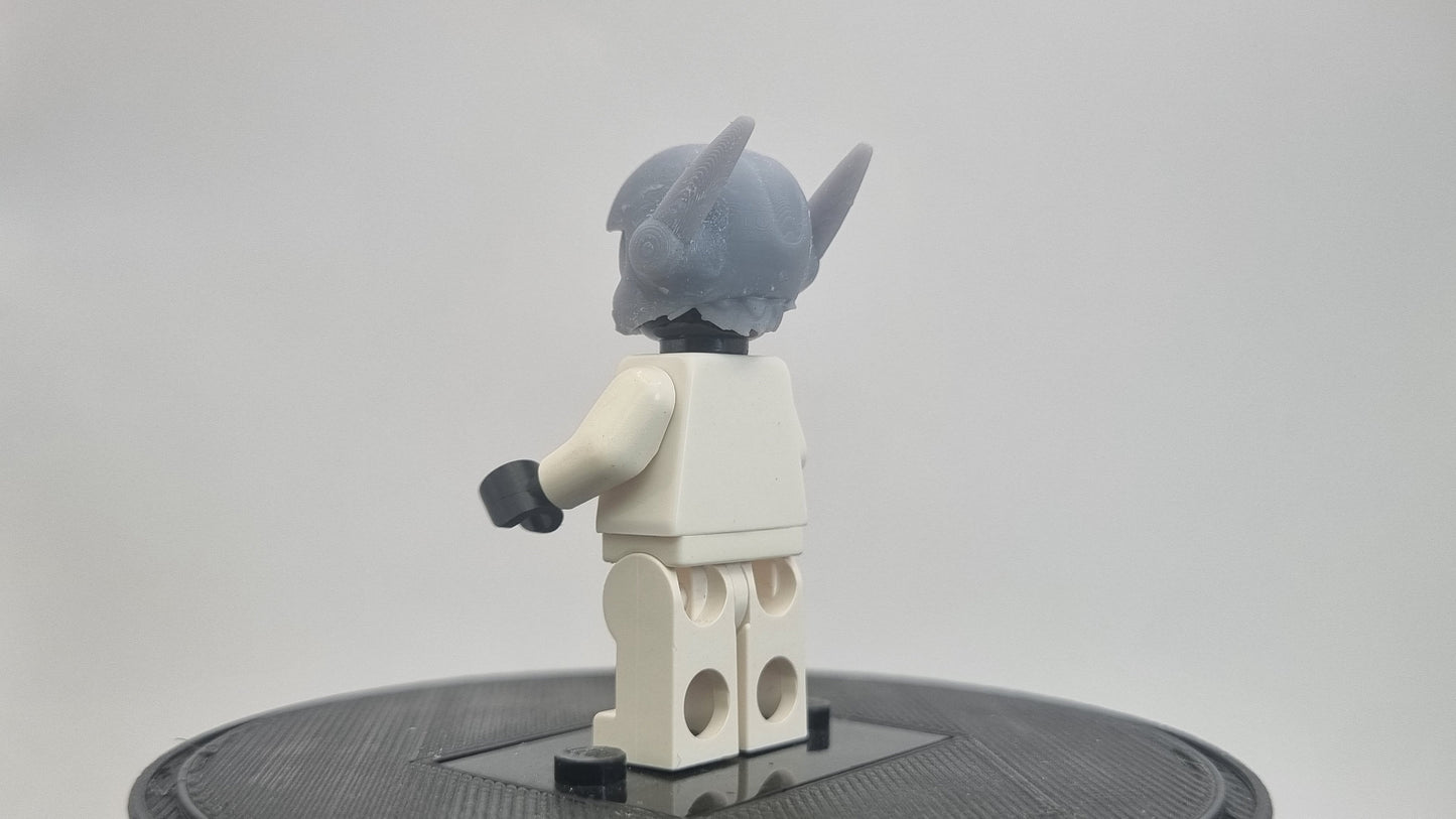 Custom 3D printted building toy hero armored helmet!