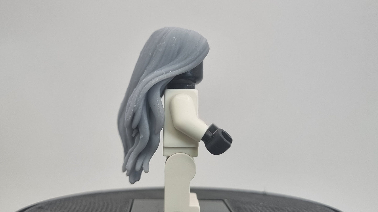 Custom 3D printted building toy superhero witch hair!
