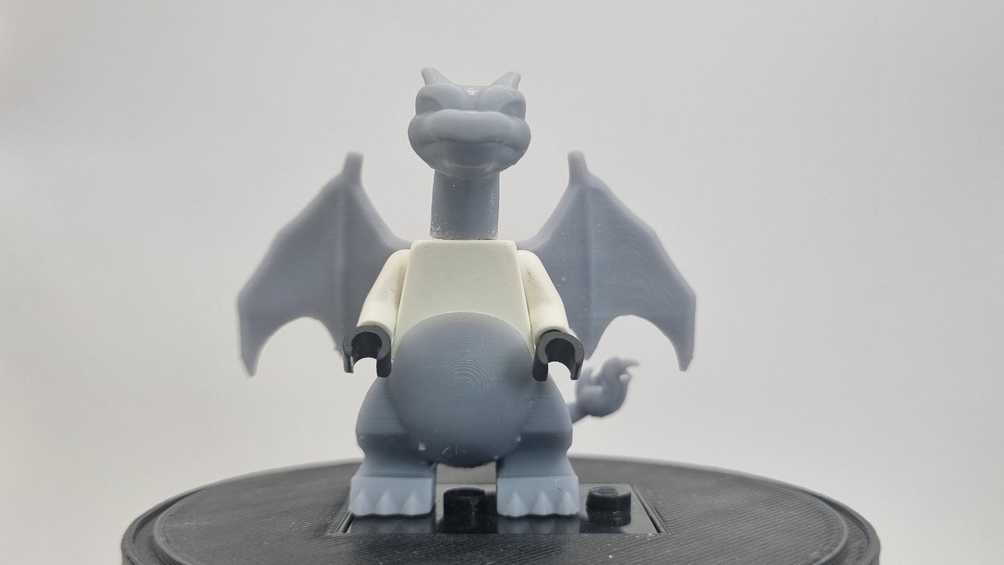 Custom 3D printted building toy animals to catch minifigure dragon!
