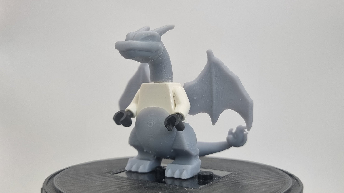 Custom 3D printted building toy animals to catch minifigure dragon!