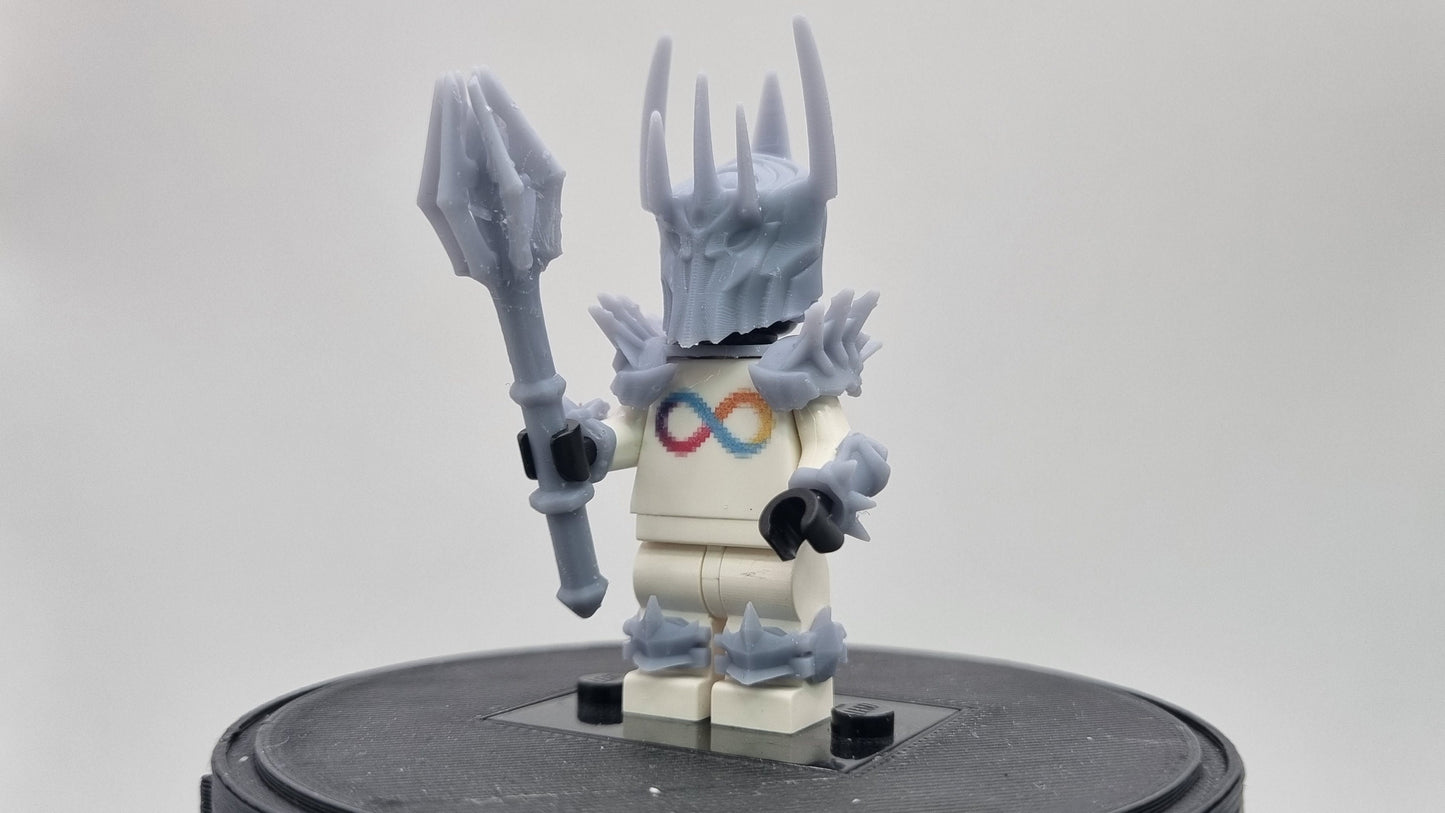 Custom 3D printted building toy classic game style evil lord!