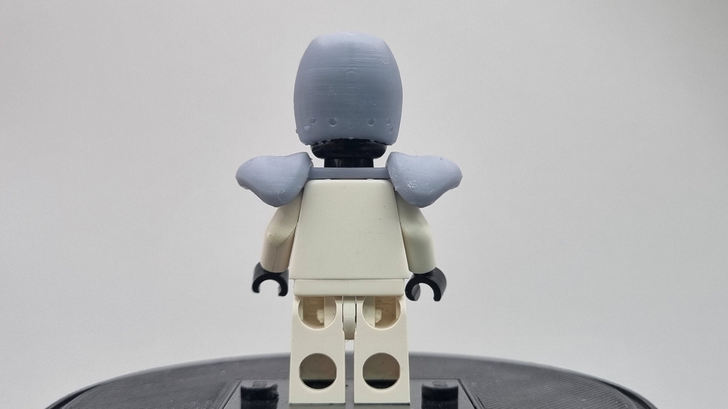 Custom 3D printted building toy big head super hero!