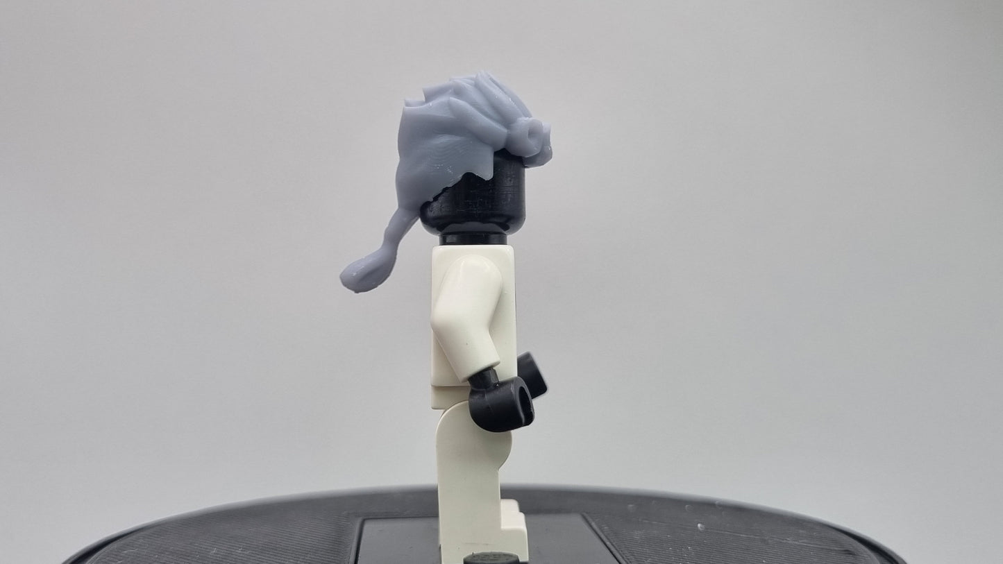 Custom 3D printted building toy weird story curly hair!