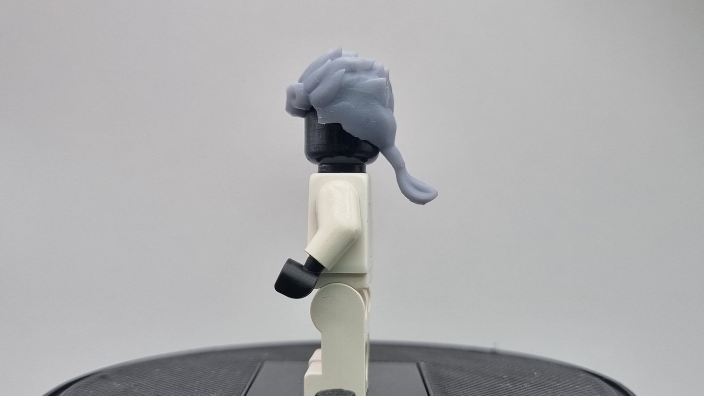 Custom 3D printted building toy weird story curly hair!