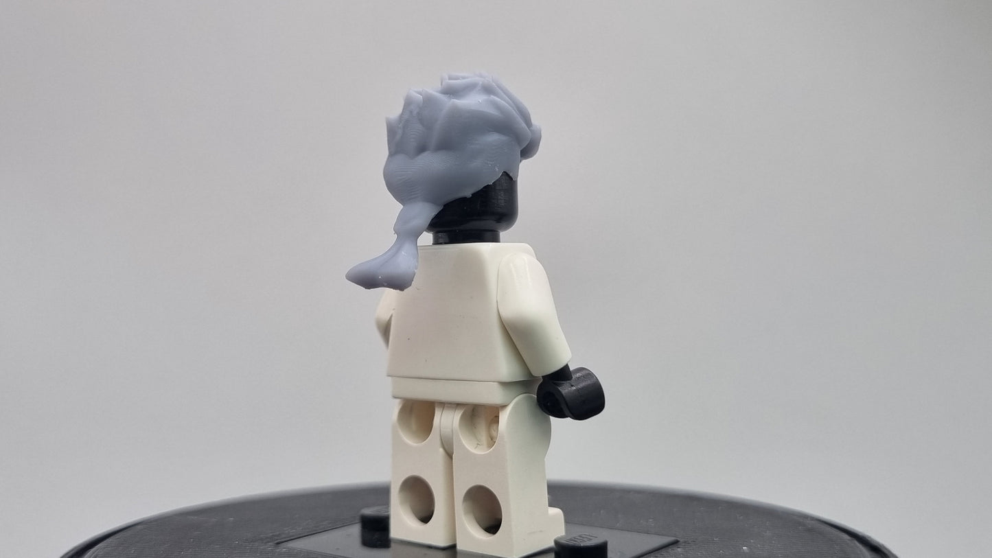 Custom 3D printted building toy weird story curly hair!