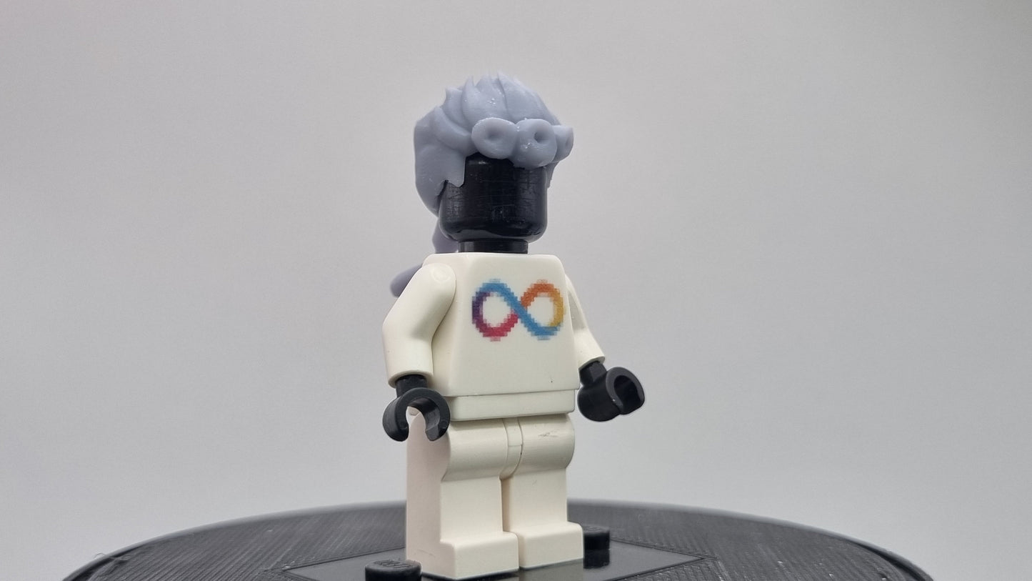 Custom 3D printted building toy weird story curly hair!