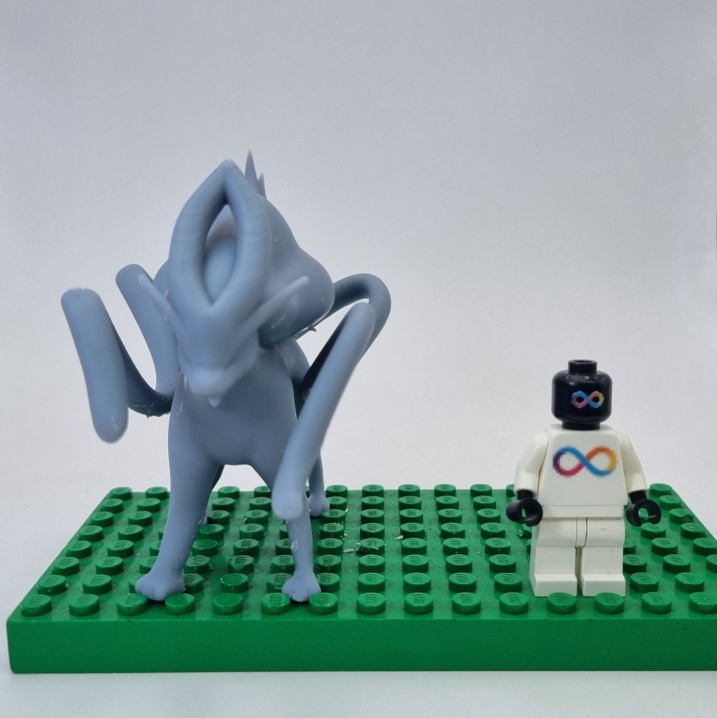 Building toy custom 3D printed animal to catch legdanry water dog