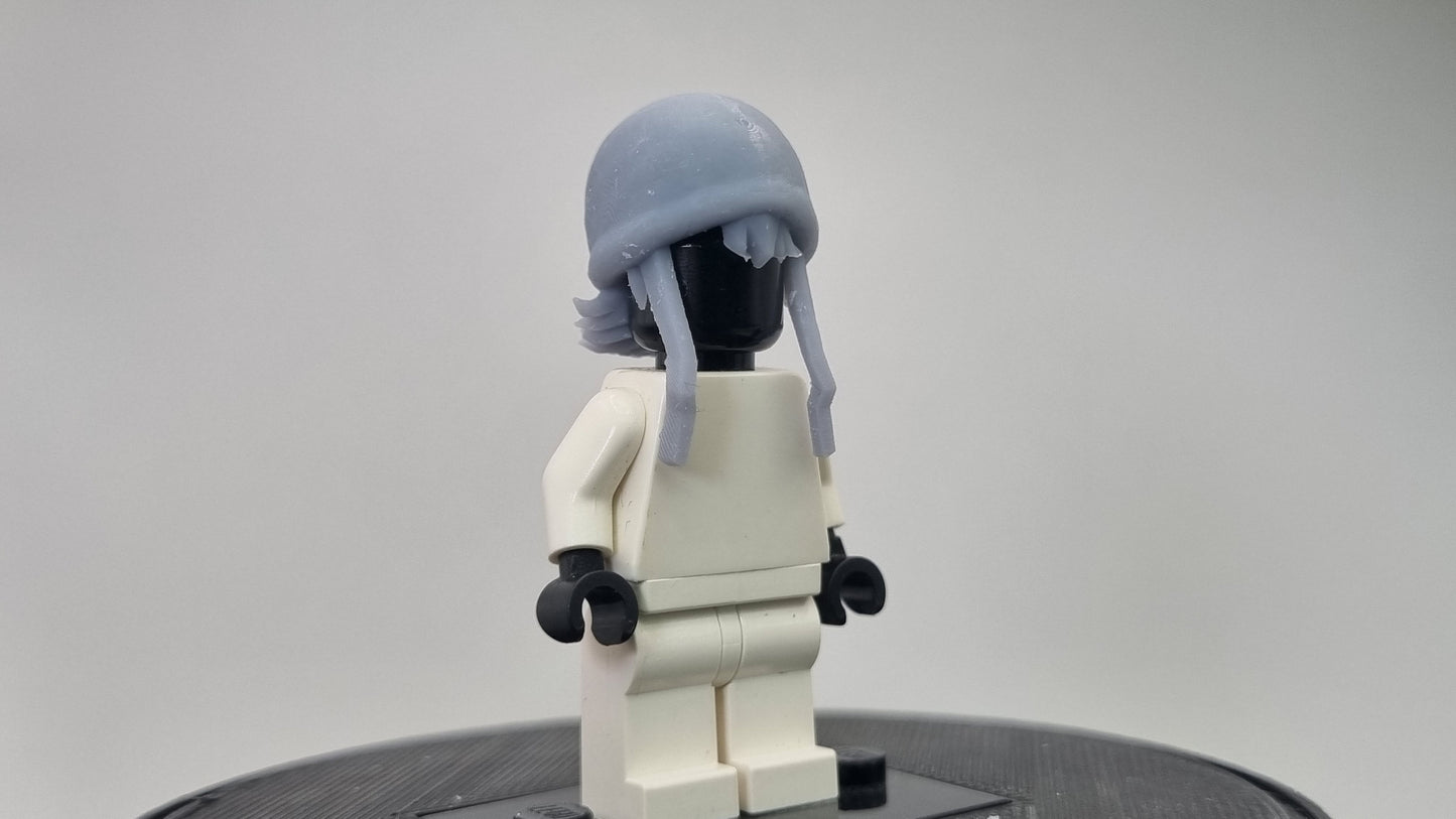 Custom 3D printed building toy analog hairpiece!