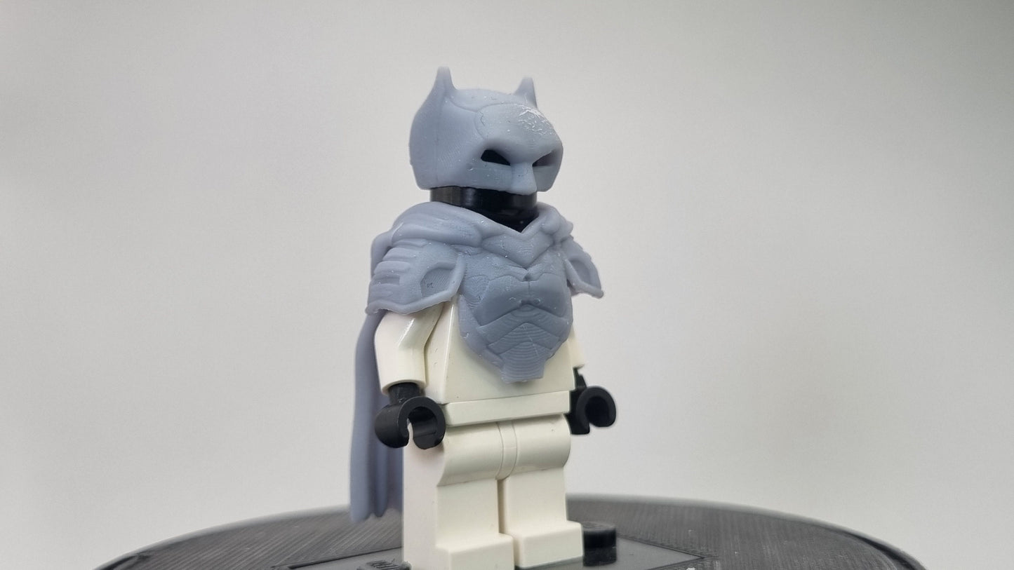 Custom 3D printed building toy very dark day with cape!
