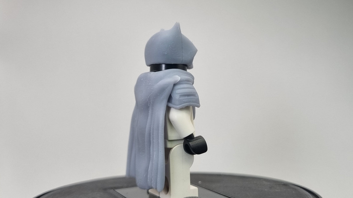Custom 3D printed building toy very dark day with cape!
