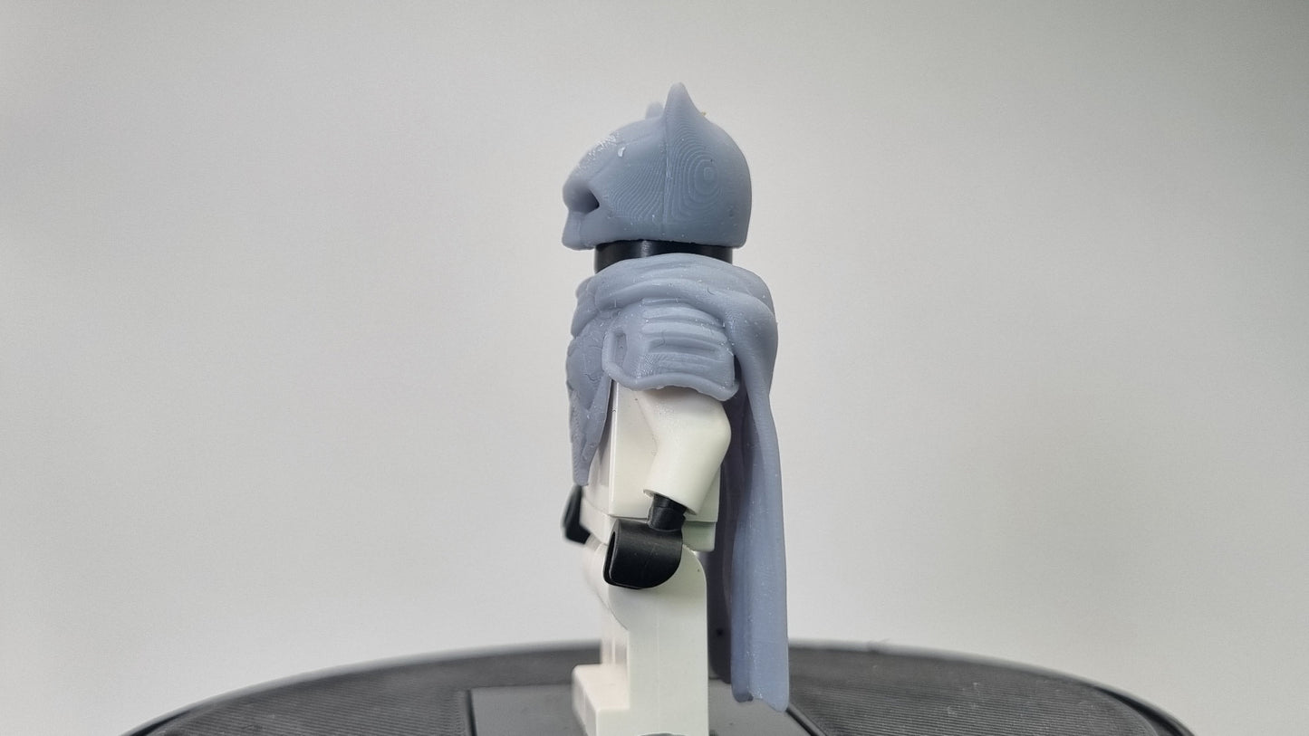 Custom 3D printed building toy very dark day with cape!