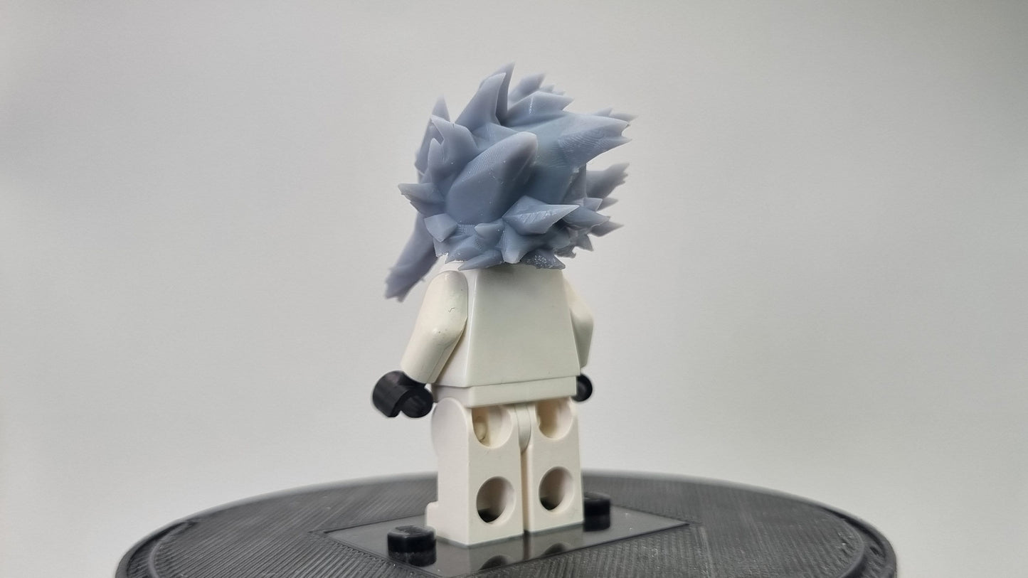 Custom 3D printed building toy skinny guy hairpiece!