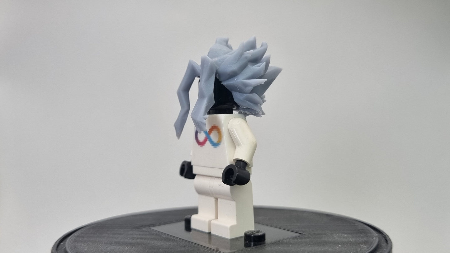 Custom 3D printed building toy skinny guy hairpiece!