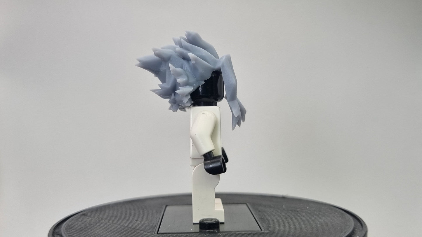 Custom 3D printed building toy skinny guy hairpiece!