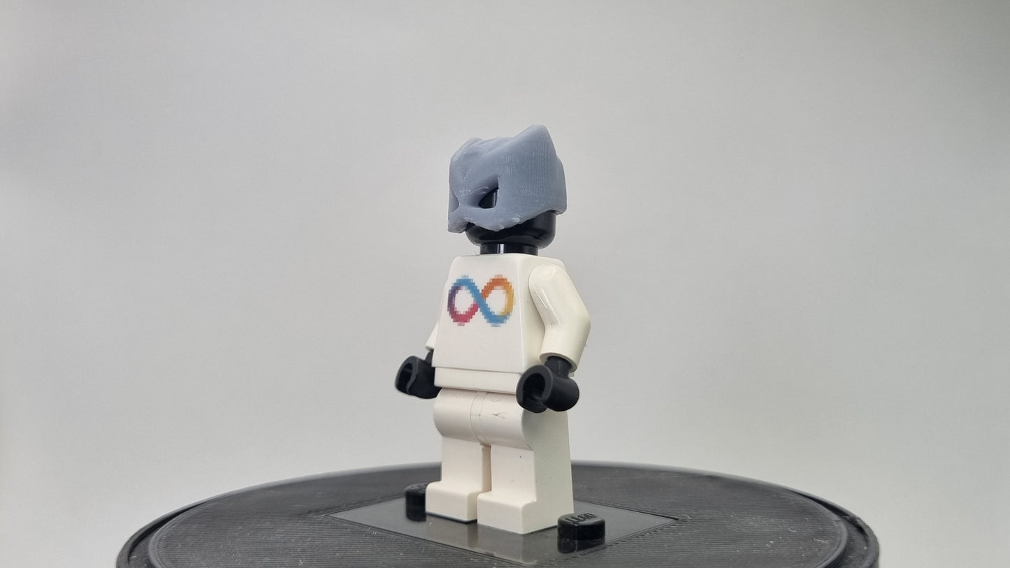 Custom 3D printed building toy never missing archer mask!