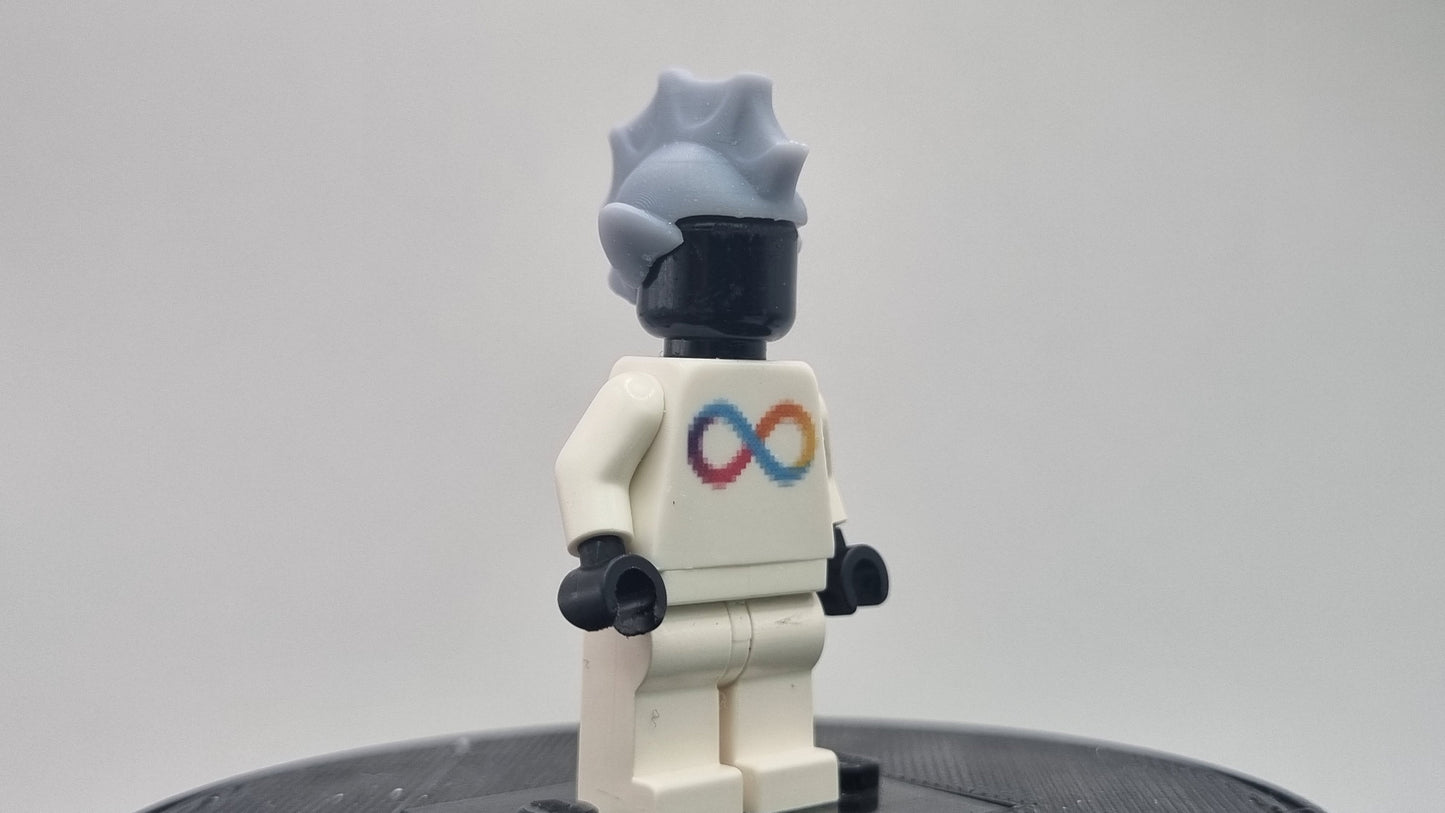 Custom 3D printed building toy spikey mohawk elve!