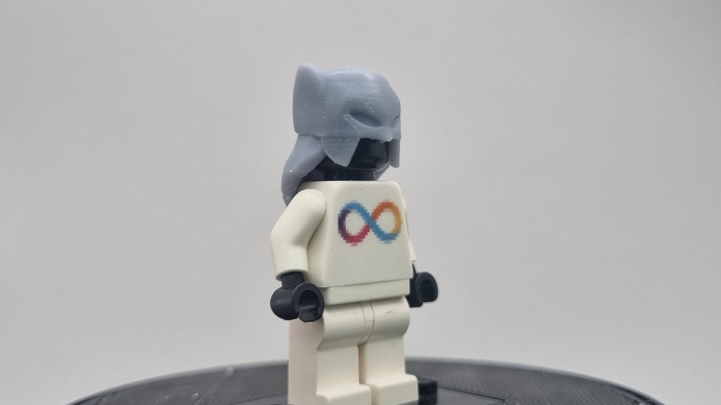 Custom 3D printed building toy angy girl with mask super hero!