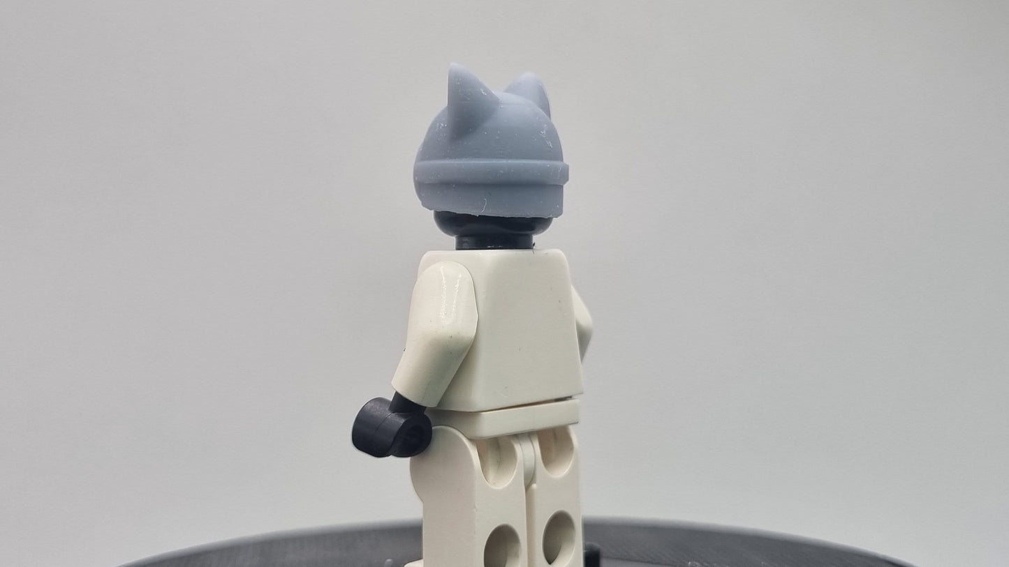 Custom 3D printed building toy super hero with cat ears!