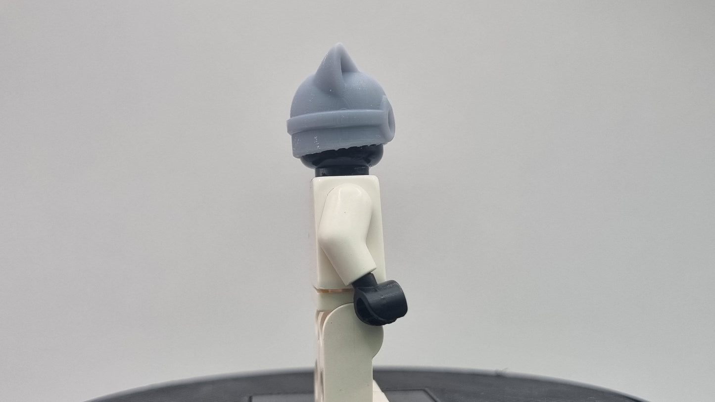 Custom 3D printed building toy super hero with cat ears!