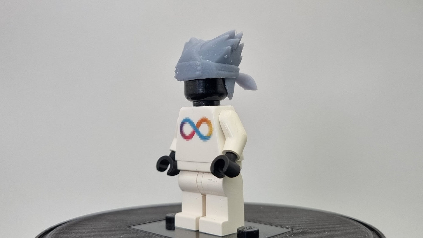 Custom 3D printed building toy ninja with bandana!