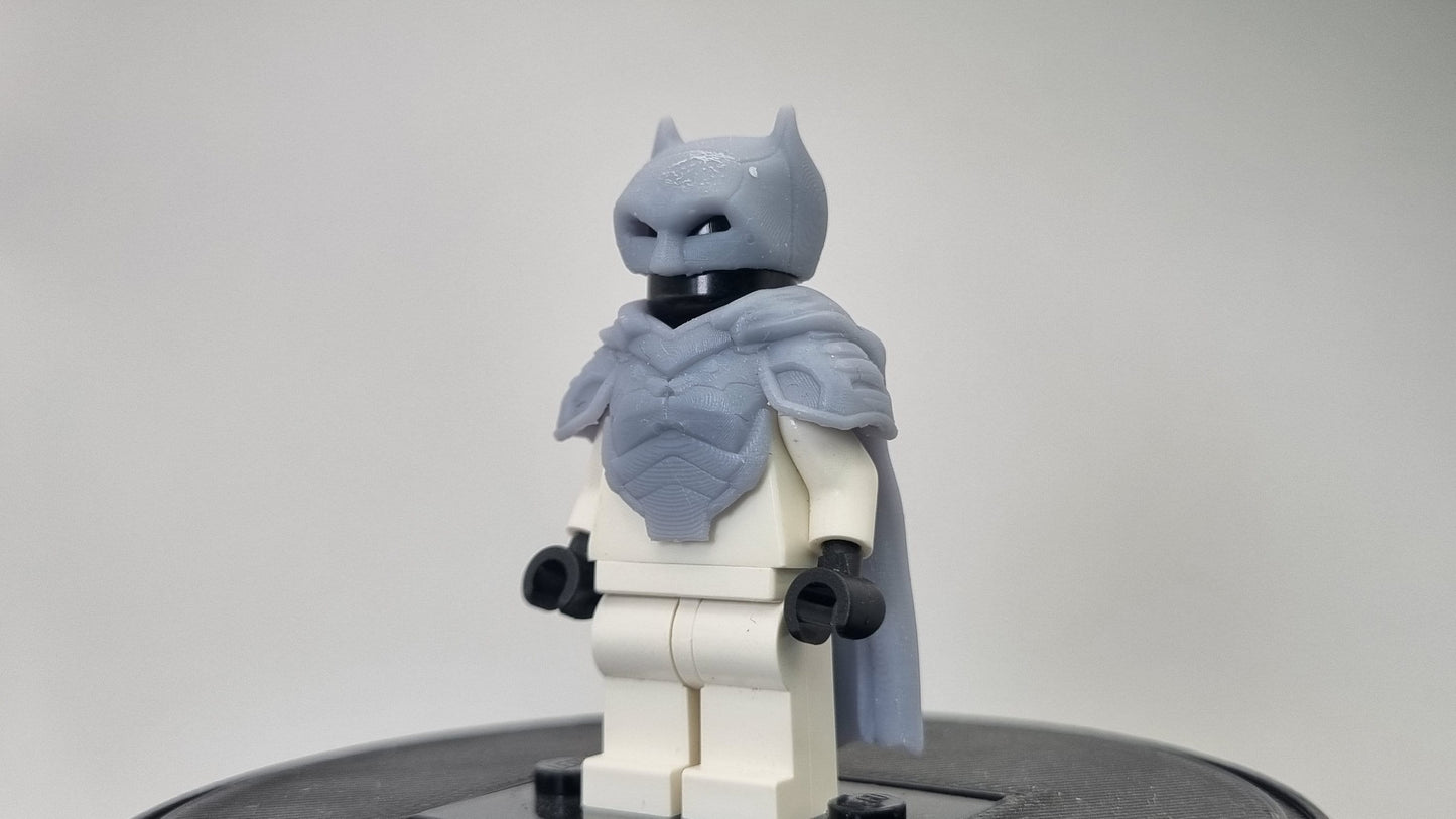 Custom 3D printed building toy very dark day with cape!