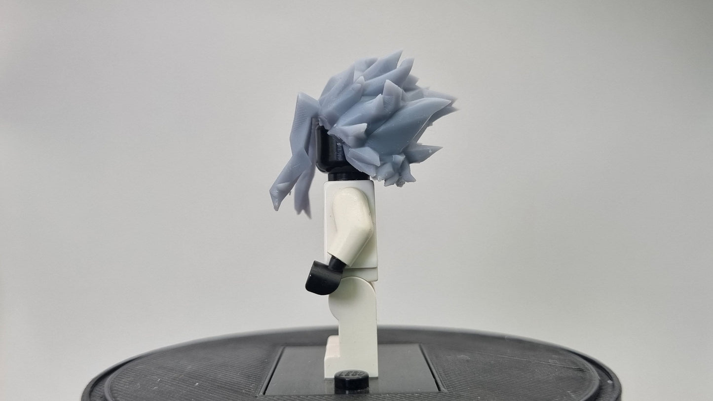 Custom 3D printed building toy skinny guy hairpiece!