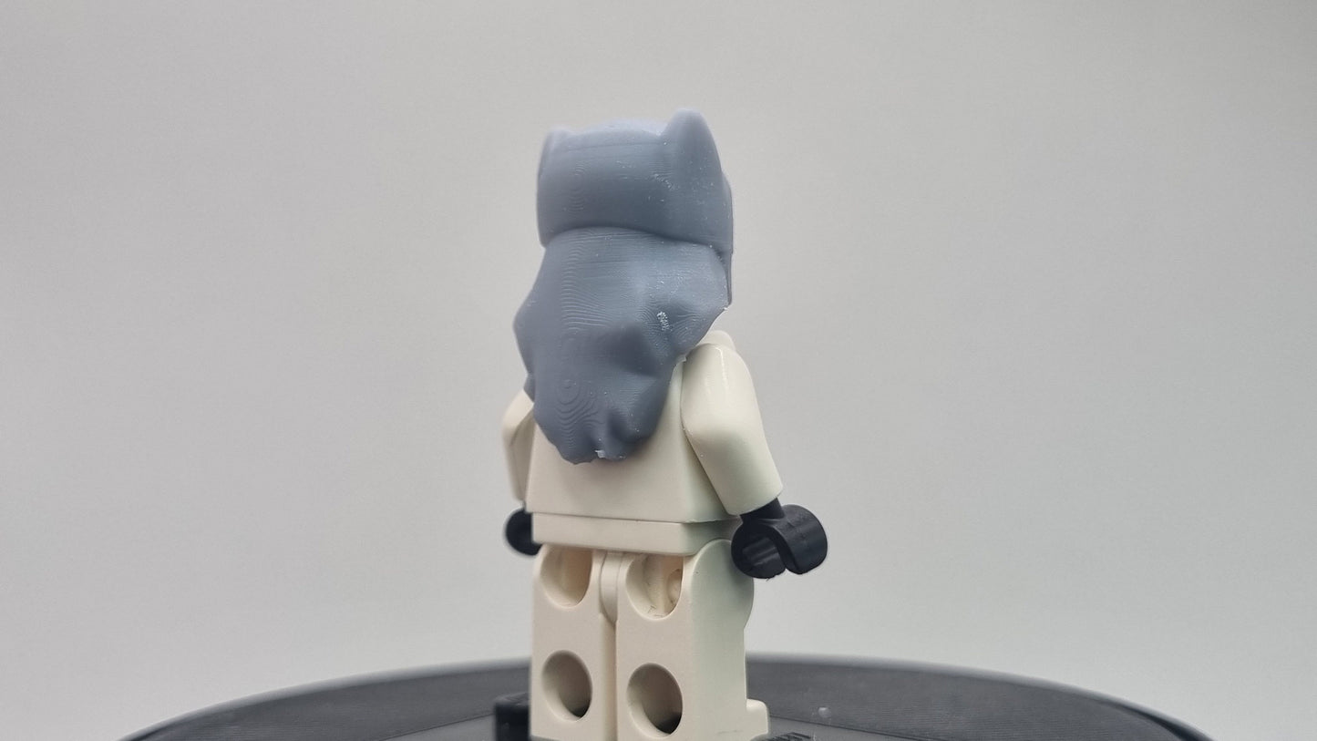 Custom 3D printed building toy angy girl with mask super hero!