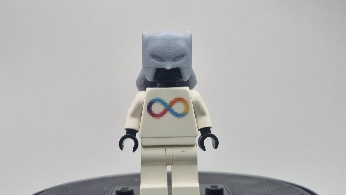 Custom 3D printed building toy angy girl with mask super hero!
