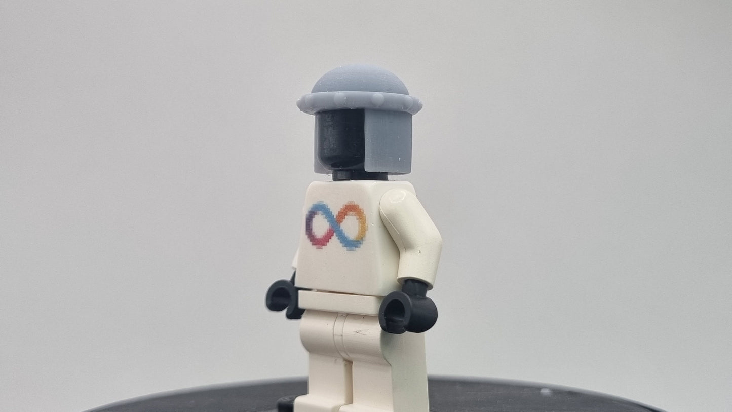 Custom 3D printed building toy superhero bucket helmet!